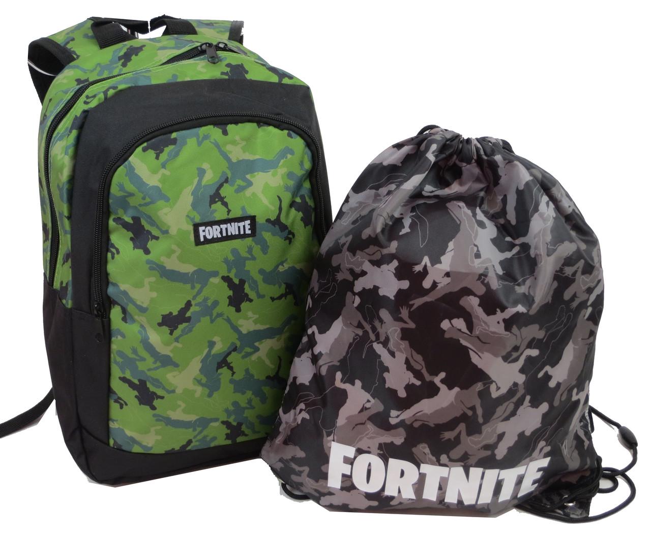 Комплект рюкзак и сумка для обуви Fortnite F03233119 14 л Камуфляж