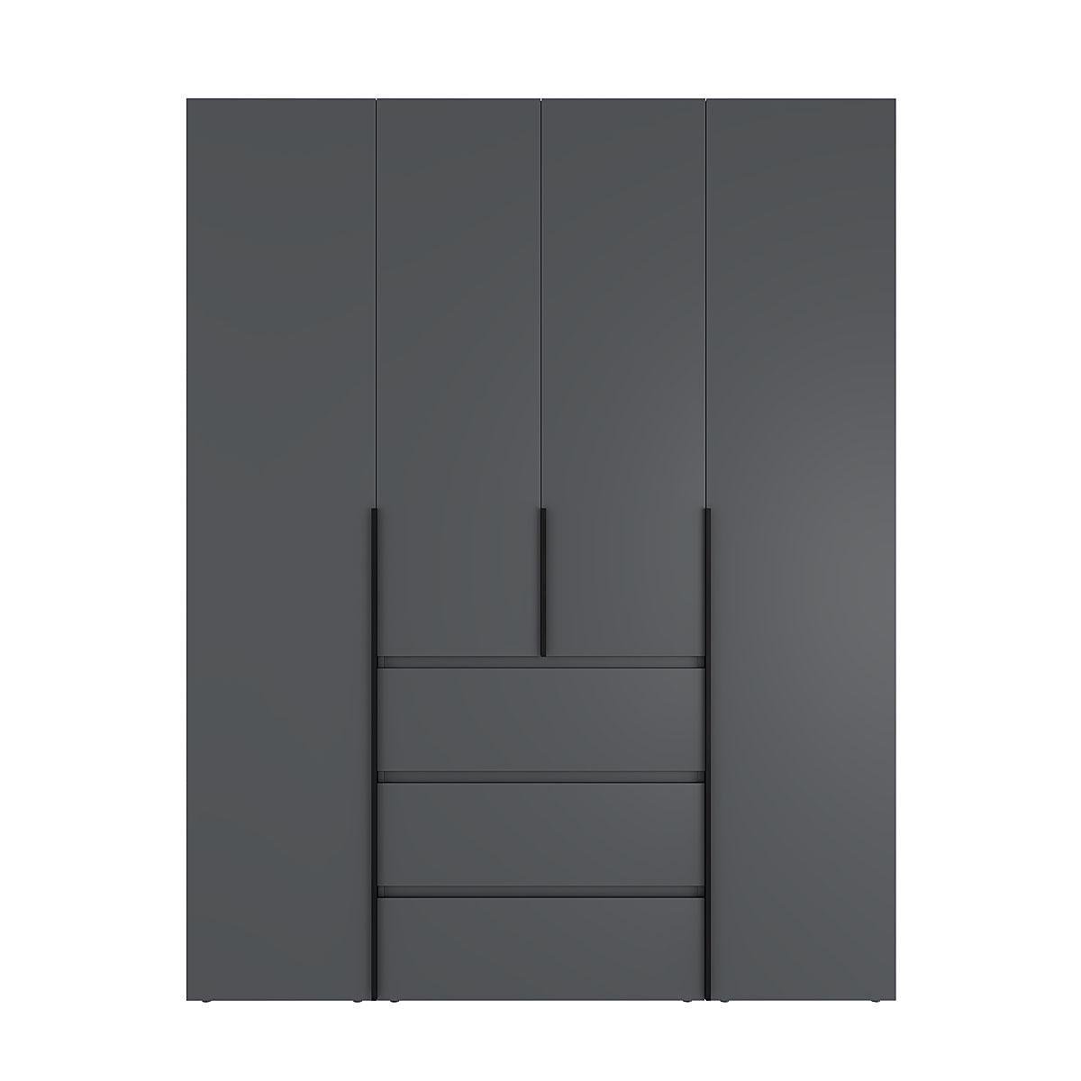 Шкаф распашной комбинированный ART IN HEAD №1 Light 1600x500x2200 мм Графит серый (GALTK017000000)