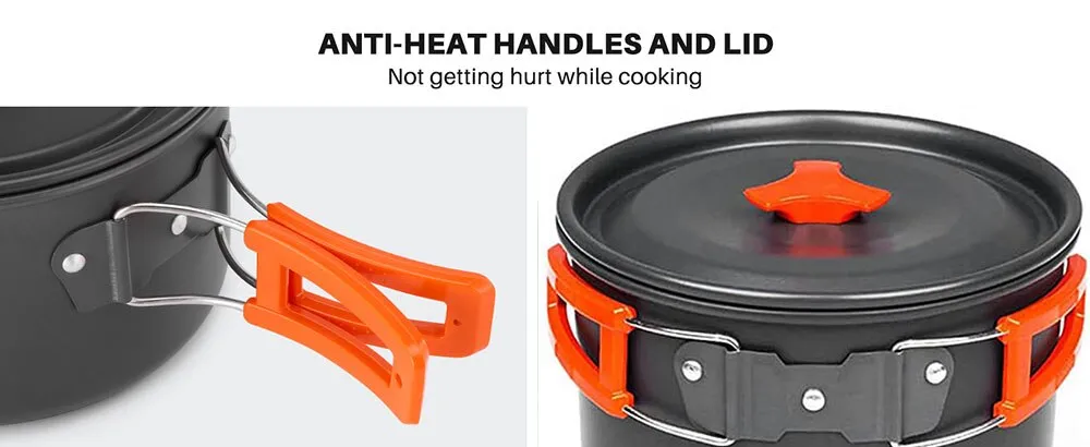 Набор посуды для кемпинга кастрюля/миска/чайник/горшок 9 шт. (28020776) - фото 8