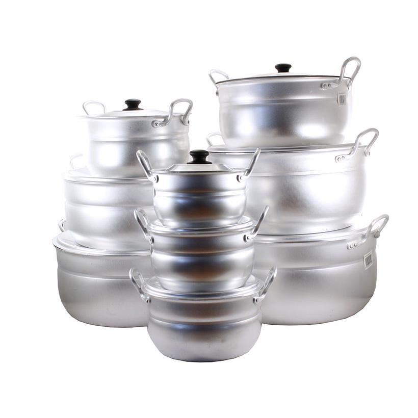 Набір каструль з кришками Interos 86468 1,6/2,4/3,4/4,5/6,4/8/10/13/15 л