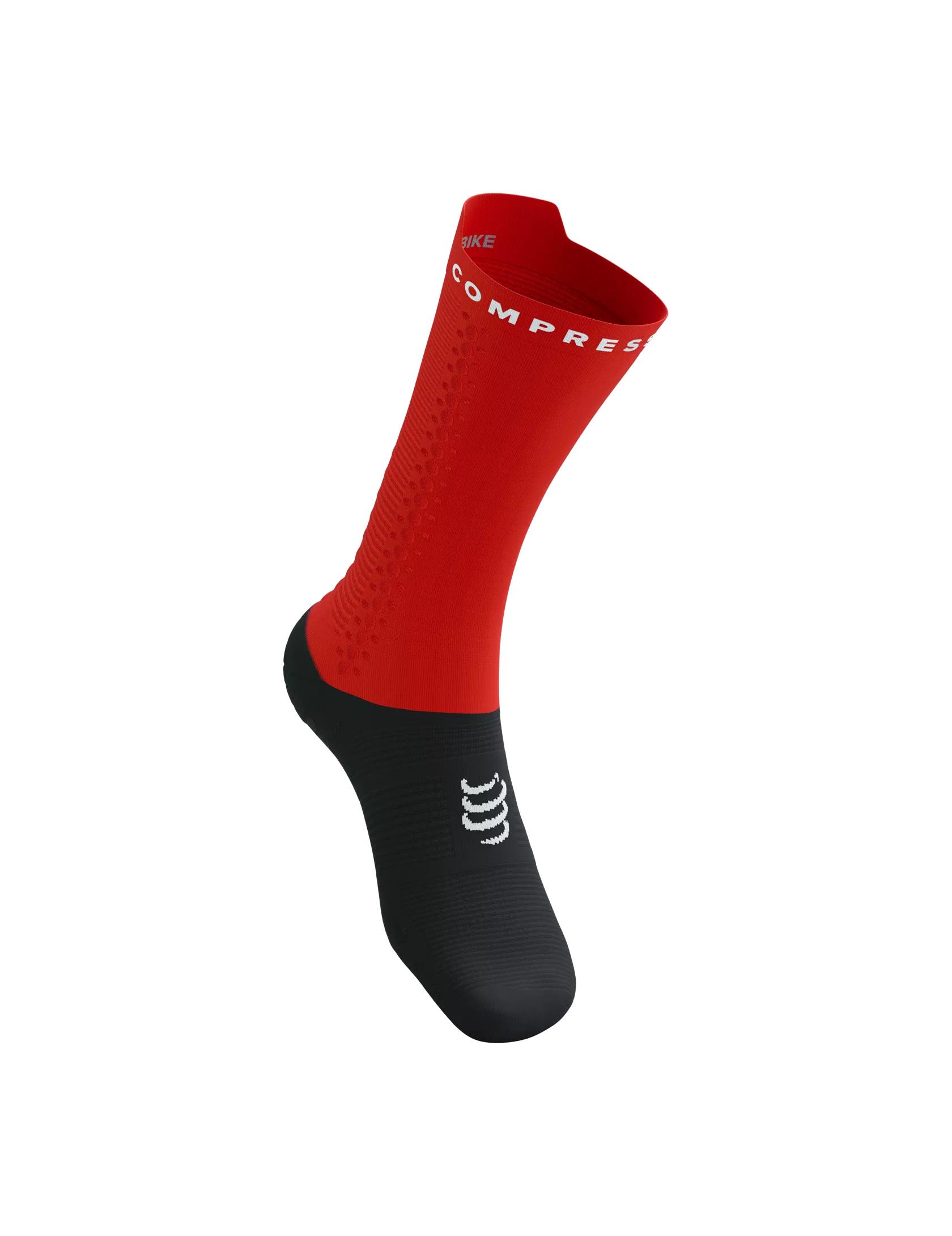 Носки Compressport Pro Racing Socks V4.0 Bike T2 Red/Black (9dfe9195) - фото 2