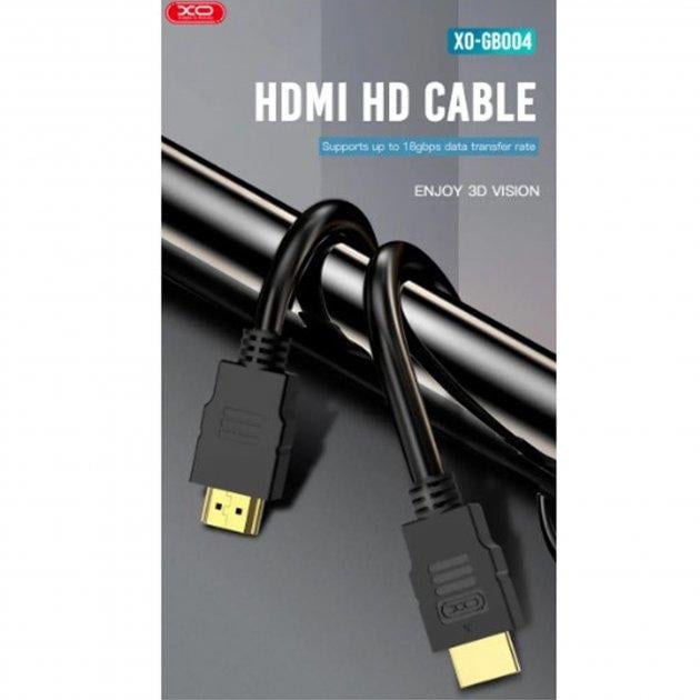Кабель HDMI XO GB004 4K 60HZ Audio 1,5м Black - фото 3