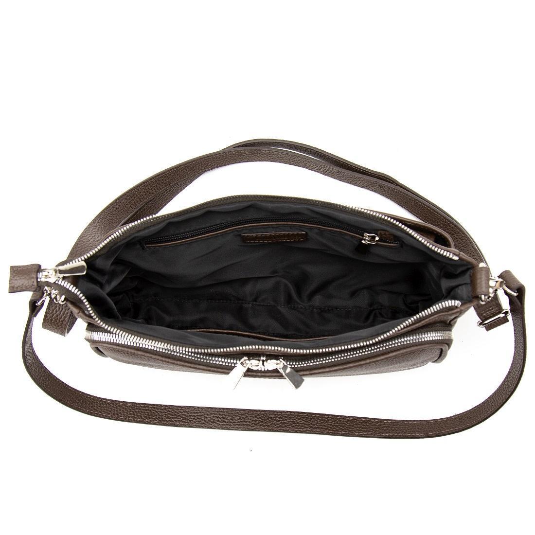 Жіноча сумка шкіряна кросбоді Tavinchi CH-001DB-FL Коричневий (2776862196) - фото 2 Жіноча сумка шкіряна кросбоді Tavinchi CH-001DB-FL Коричневий (2776862196) - фото 2