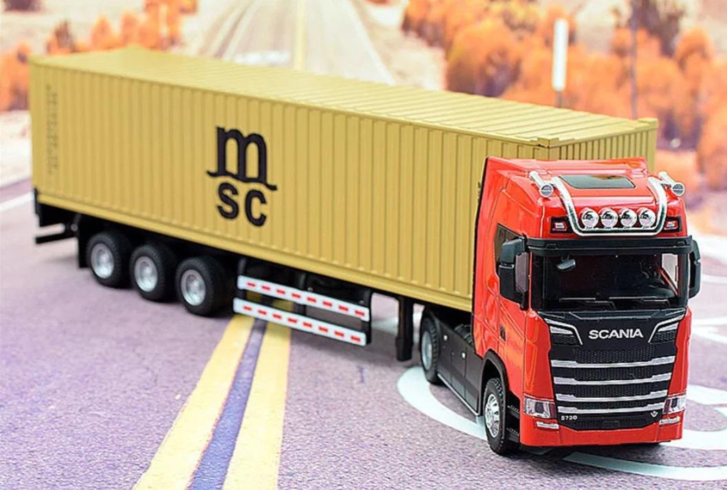 Машинка металлическая контейнеровоз SCANIA (29747375) - фото 10 Машинка металлическая контейнеровоз SCANIA (29747375) - фото 10