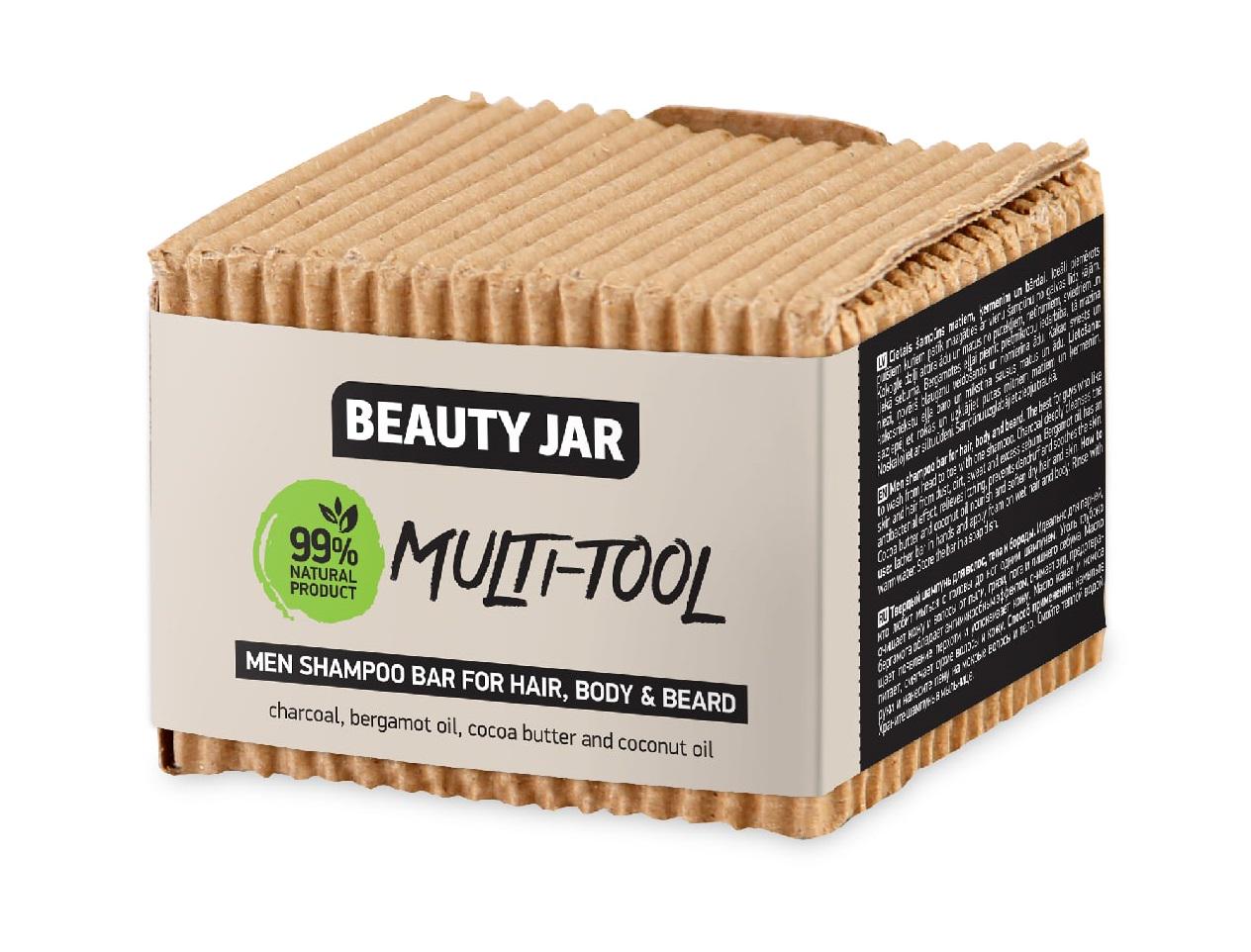 Шампунь чоловічий MultiTool Beauty Jar для волосся тіла та бороди 60 г (4751030832708)