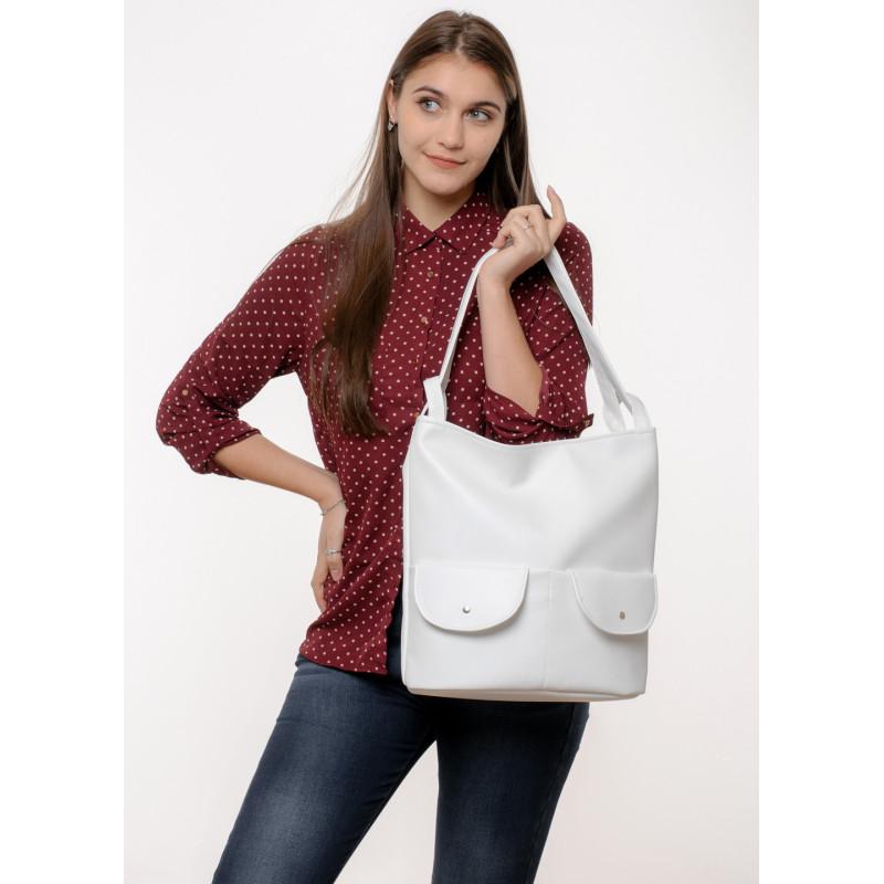 Рюкзак женский Sambag Asti XKH 37x36x14 см Белый - фото 6