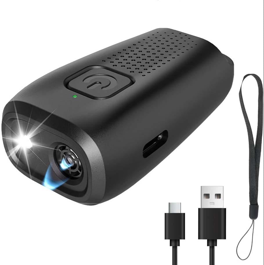 Отпугиватель собак ультразвуковой с фонариком 40 КГц USB аккумуляторный Черный (2122441)