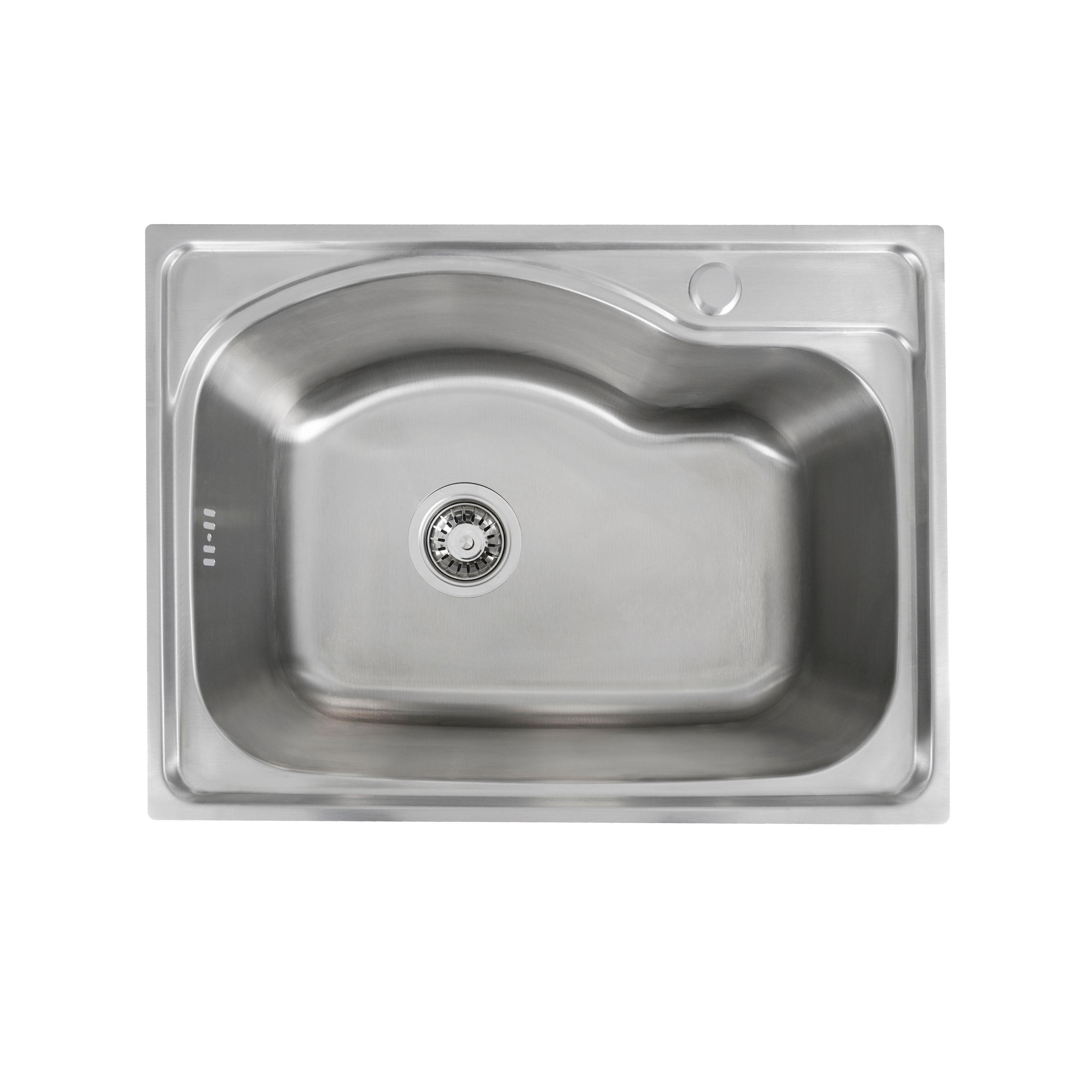 Мойка кухонная Platinum PLS-A34809 прямоугольная из нержавеющей стали 580x430 мм (152299)