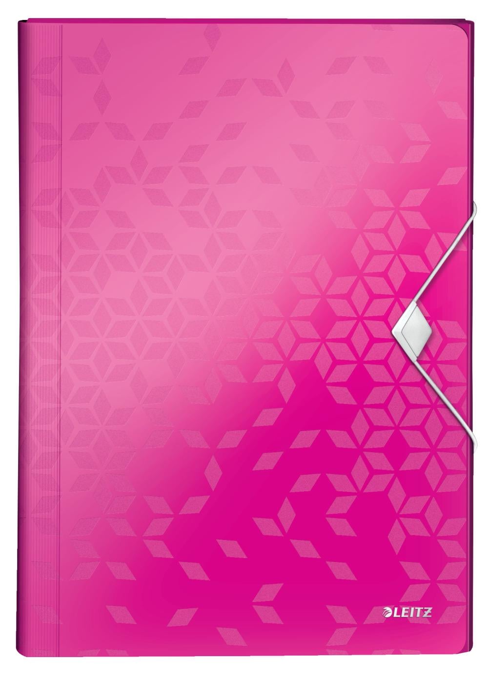 Папка Leitz Wow на резинке A4 Розовый металлик (4589-00-23)