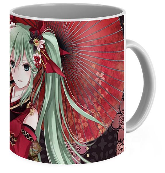 Чашка Вокалоиды Vocaloid Хацунэ Мику Hatsune Miku японский фон VC 02.06 - фото 2
