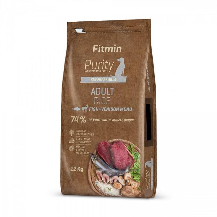 Корм комплексный с рисом для взрослых собак всех пород Fitmin dog Purity Rice Fish & Venison 2 кг (A-008799)