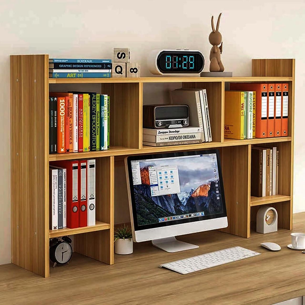 Полка-надстройка настольная из дерева Норалис сиена (АКД-002905)