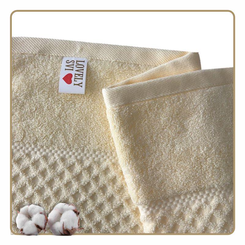 Полотенце банное Lovely Svi Diamond Grid хлопок жаккард 70х140 см Кремовый (571124) - фото 2