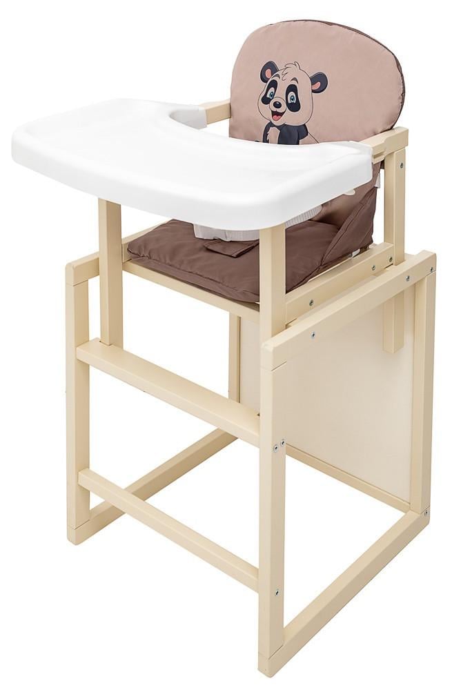 Стульчик-трансформер детский для кормления Babyroom Пеппи-260 деревянный 47х50х93 см Слоновая кость/Капучино (150-7-680984)