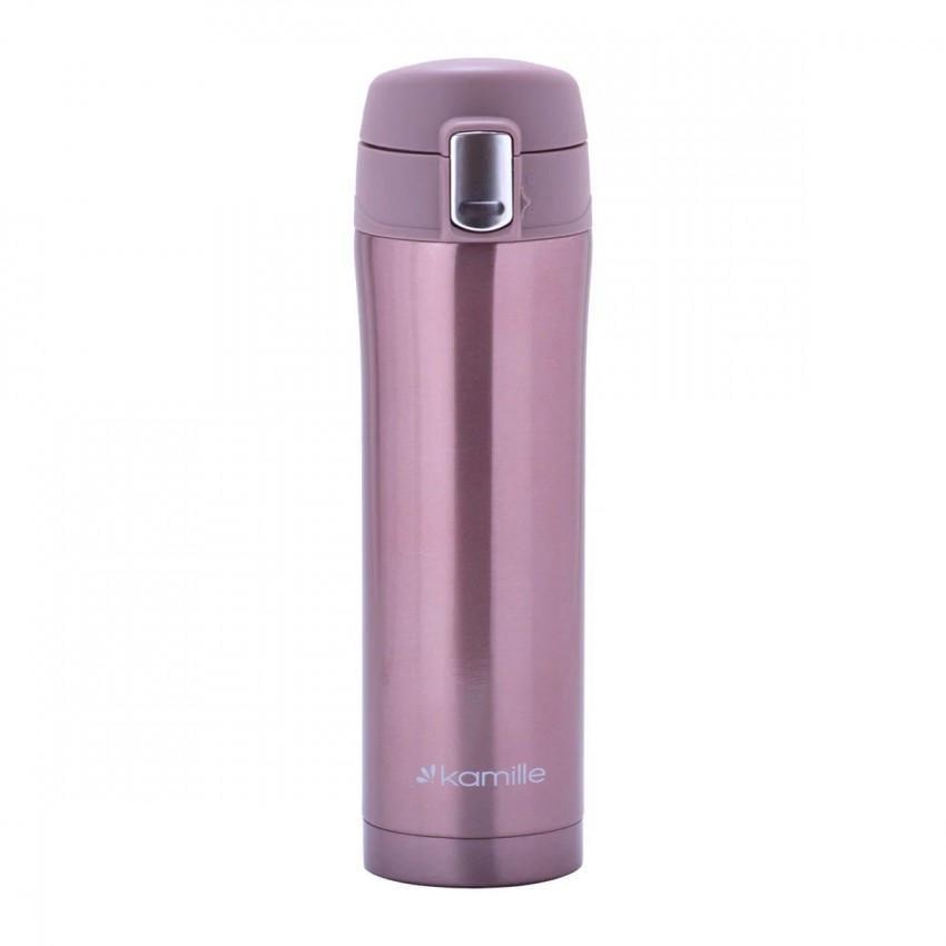 Термос Kamille КМ-2088 из нержавеющей стали 450 мл Розовый (1104622997)