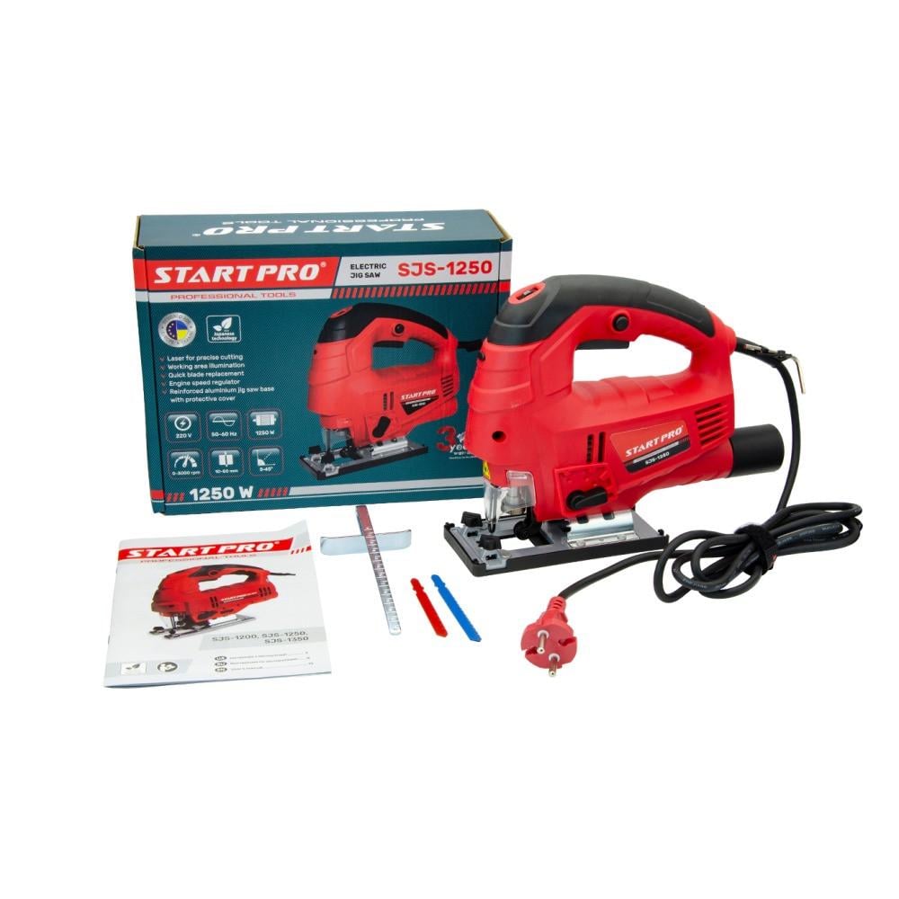 Лобзик електричний START PRO SJS-1250 800 Вт 3000 об/хв підсвічування LED - фото 11 Лобзик електричний START PRO SJS-1250 800 Вт 3000 об/хв підсвічування LED - фото 11