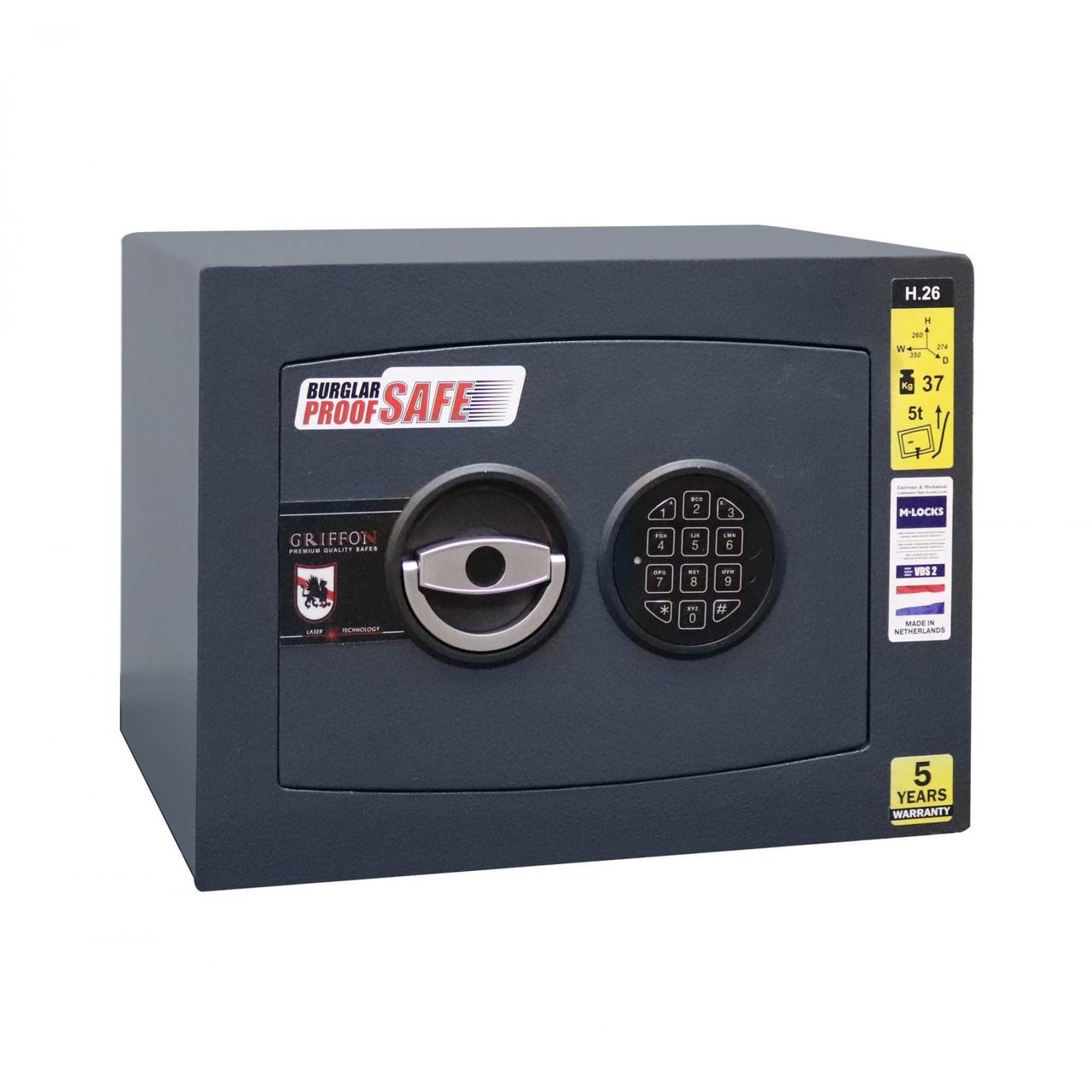 Сейф взломостойкий Griffon H.26.E Dark Grey (25763515)