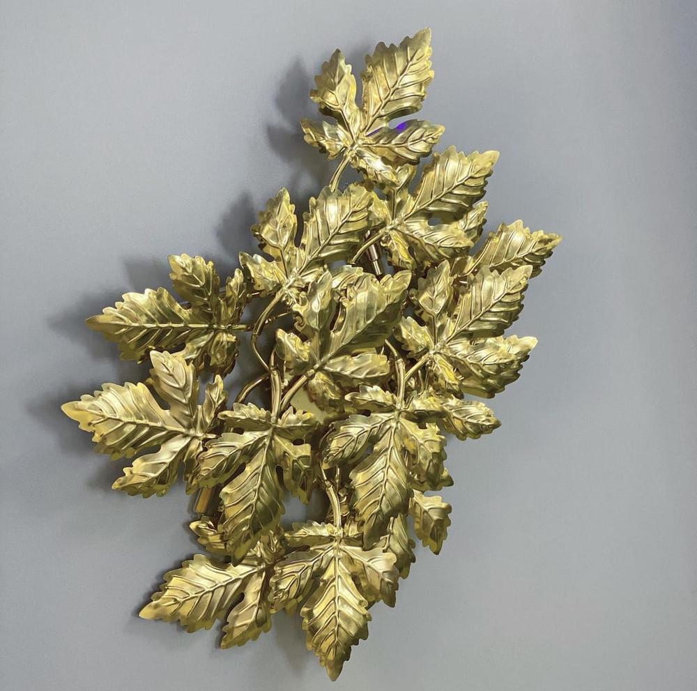 Светильник во флористических мотивах из фактурных листьев тип А (WB 5034-600-4P-А)