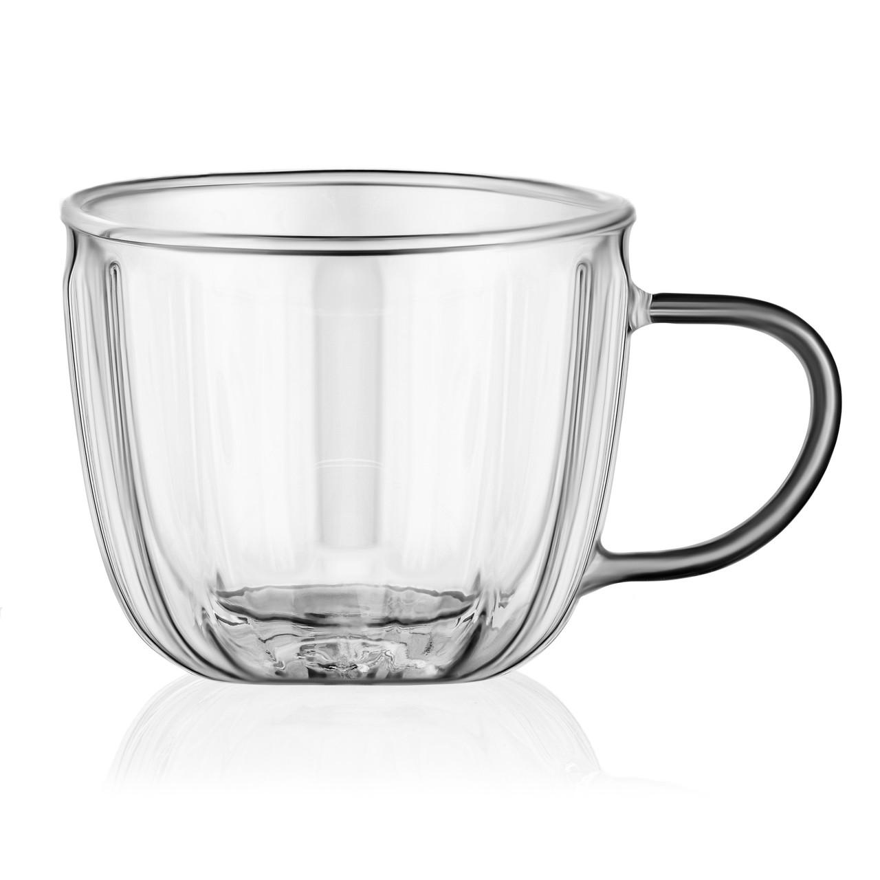 Набор чашек с двойным дном Ardesto стекло 350 мл 2 шт. (iz16149) - фото 3 Набор чашек с двойным дном Ardesto стекло 350 мл 2 шт. (iz16149) - фото 3