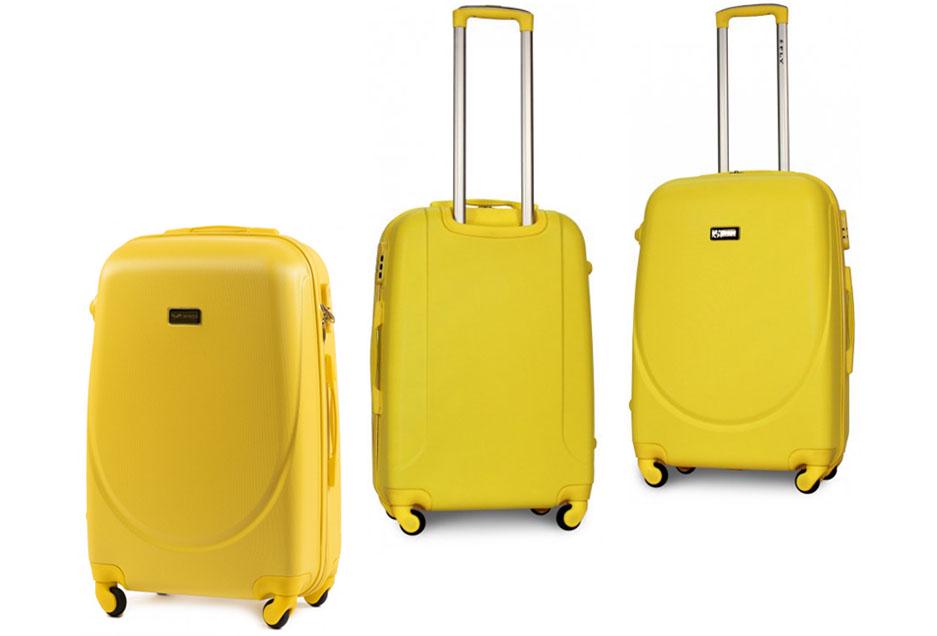 Валіза пластикова Fly 310 M на 4 колесах Жовтий (CEKRBFL310MS4JEL) - фото 4