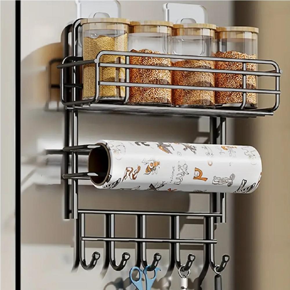 Полка-органайзер M50258 с держателем настенная 5 крючков 29,5х10х23,5 см - фото 2 Полка-органайзер M50258 с держателем настенная 5 крючков 29,5х10х23,5 см - фото 2