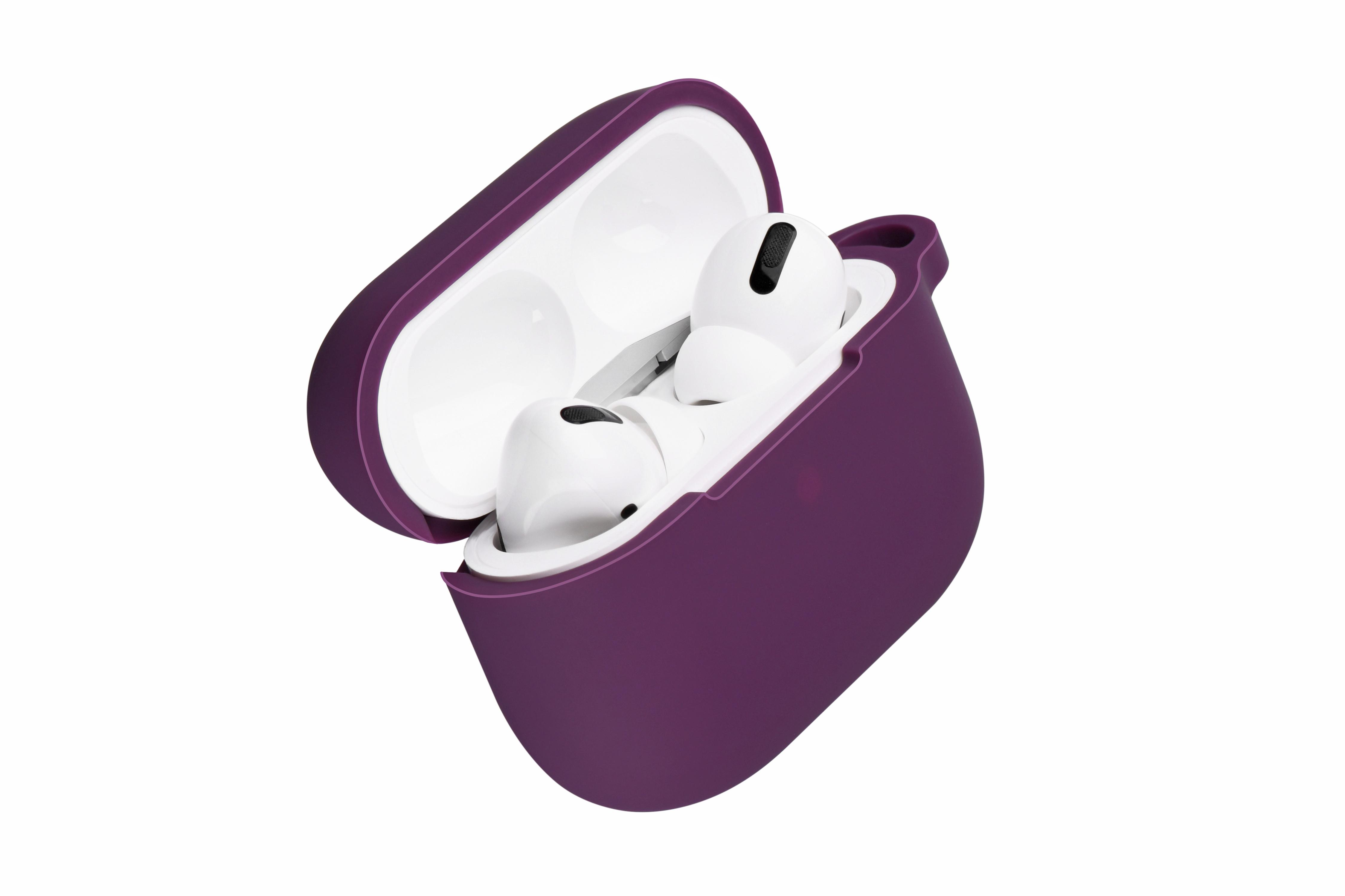 Чохол 2E Pure Color Silicone для навушників Apple AirPods Pro Фіолетовий (2E-PODSPR-IBPCS-2.5-M) - фото 2