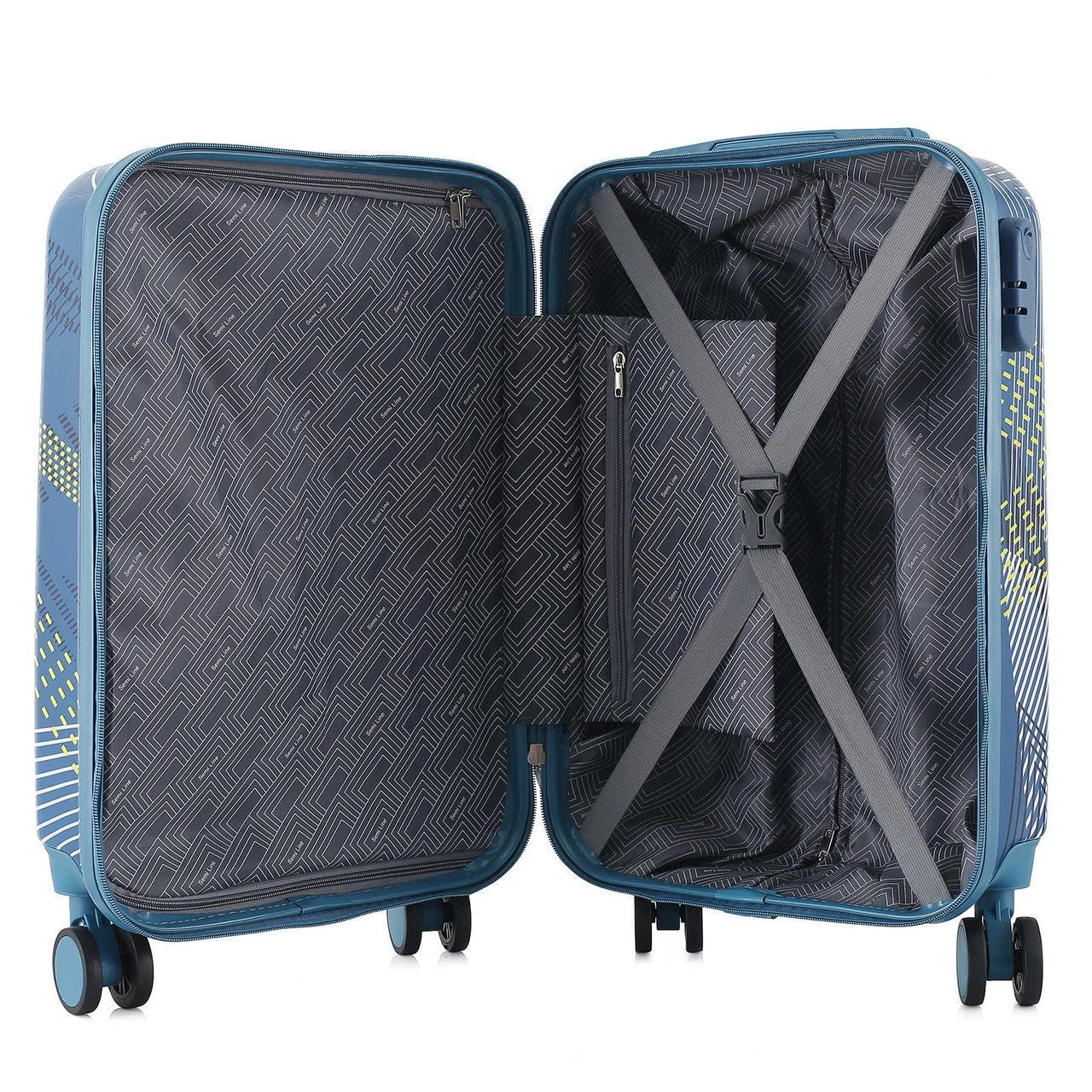 Чемодан SEMI LINE 20" S Blue Pattern (T5652-1) - фото 2 Чемодан SEMI LINE 20" S Blue Pattern (T5652-1) - фото 2