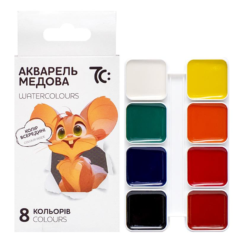 Акварельные краски медовые 8 цв. (7C10801 4820219217367)