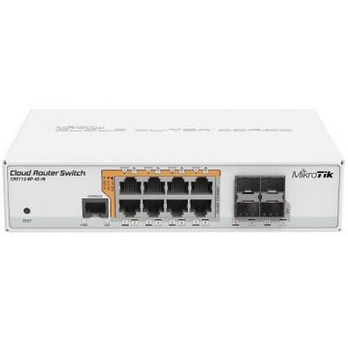 Коммутатор Mikrotik CRS112-8P-4S-IN 8 Gigabit Passive PoE/802,3af 4xSFP Белый (571993) - фото 1