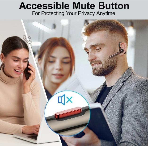 Навушники гарнітура New Bee M50 Bluetooth 5.2 до 20 годин розмов - фото 7