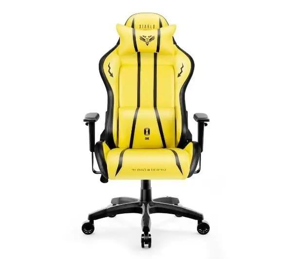 Крісло геймерське Diablo Chairs X-One 2.0 Normal Size екошкіра Жовтий (X-ONECZNIE20Y)