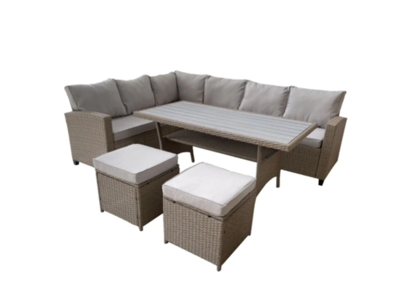 Комплект меблів CESME Garden Line пластик/техноротанг Бежевий