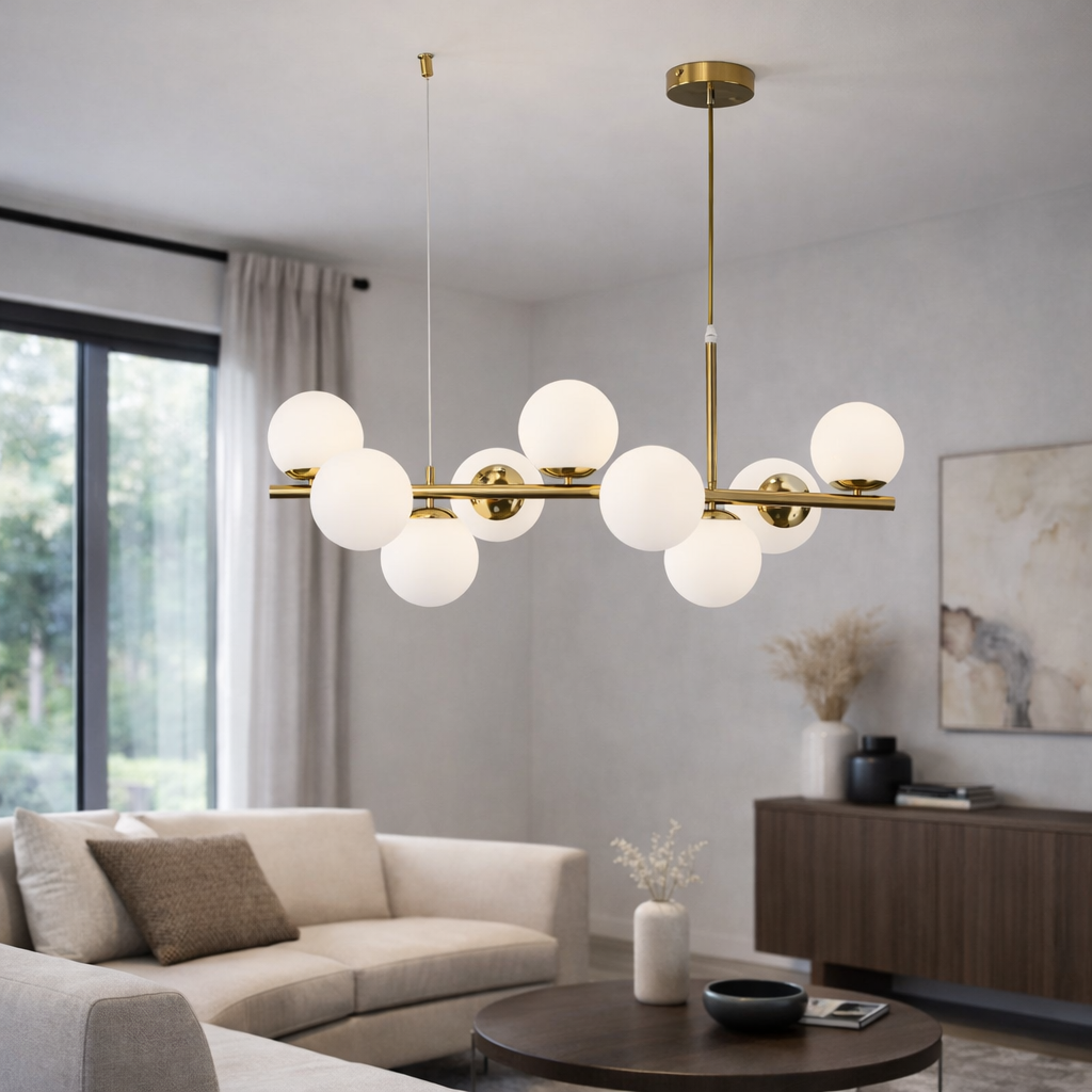 Люстра Modern Pearl стеклянная на 9 ламп Е27 (20138/9CP)