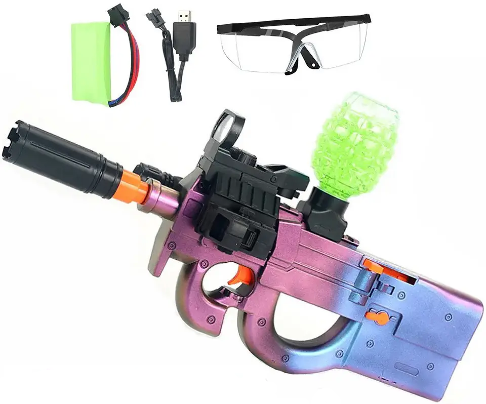 Автомат-орбиган с глушителем два прицела с подсветкой на аккумуляторе (1111777-16В)