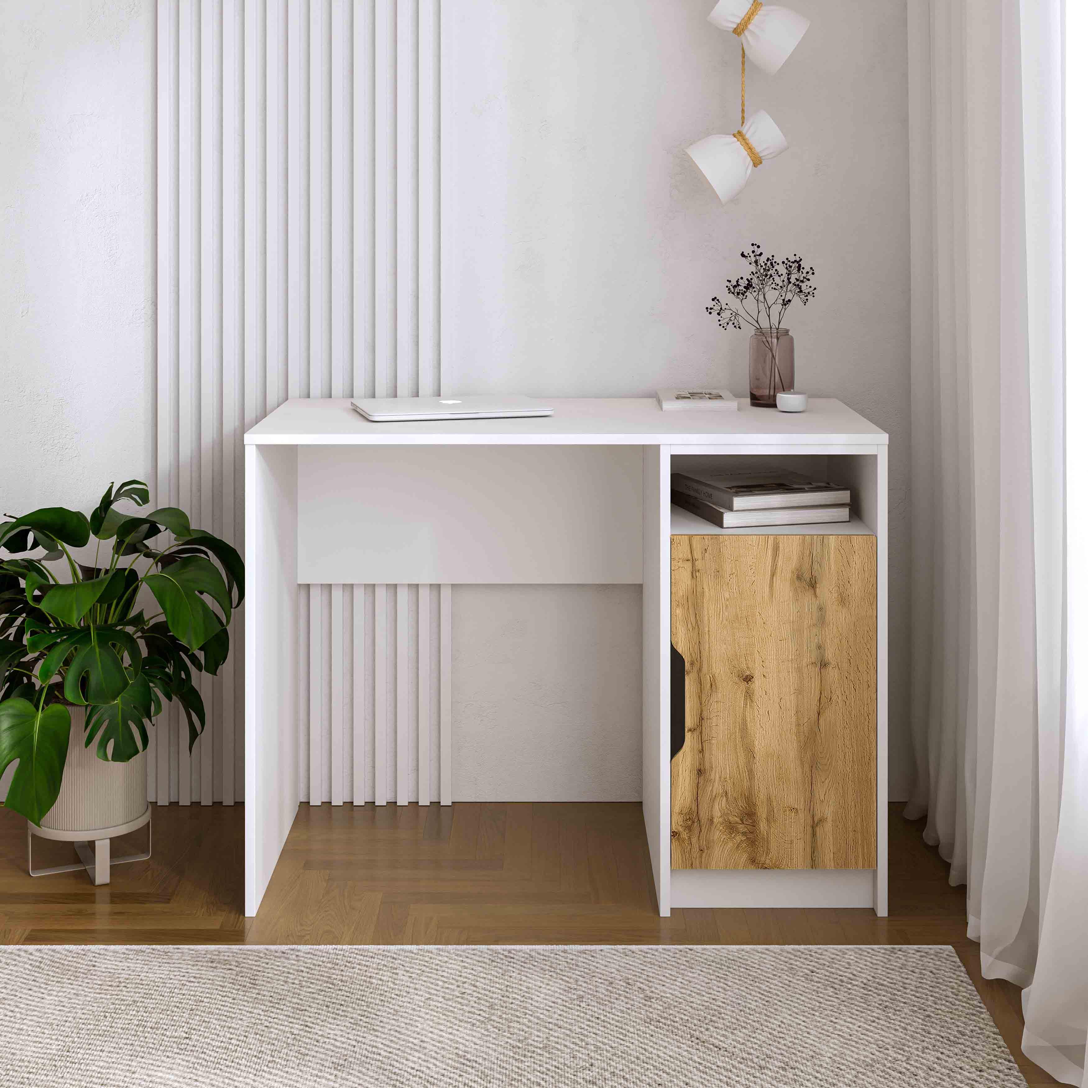 Стол письменный JUNIOR 1 1000x500x750 мм Белый/Дуб Тахо Стол письменный JUNIOR 1 1000x500x750 мм Белый/Дуб Тахо