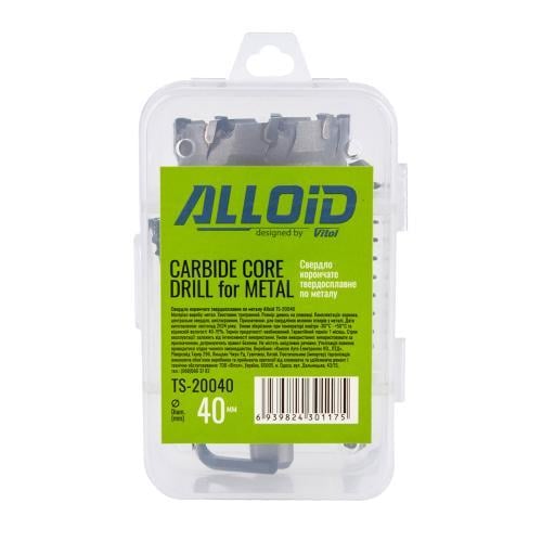 Свердло Alloid корончате твердосплавне по металу 40 мм - фото 2