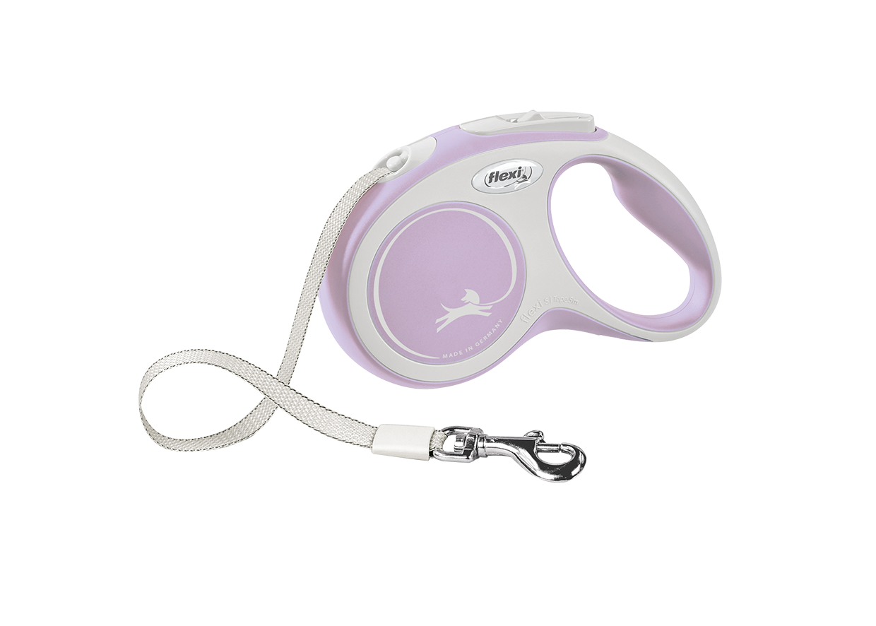 Поводок-рулетка для собак Flexi New Comfort S лента 5 м до 15 кг Сиреневый