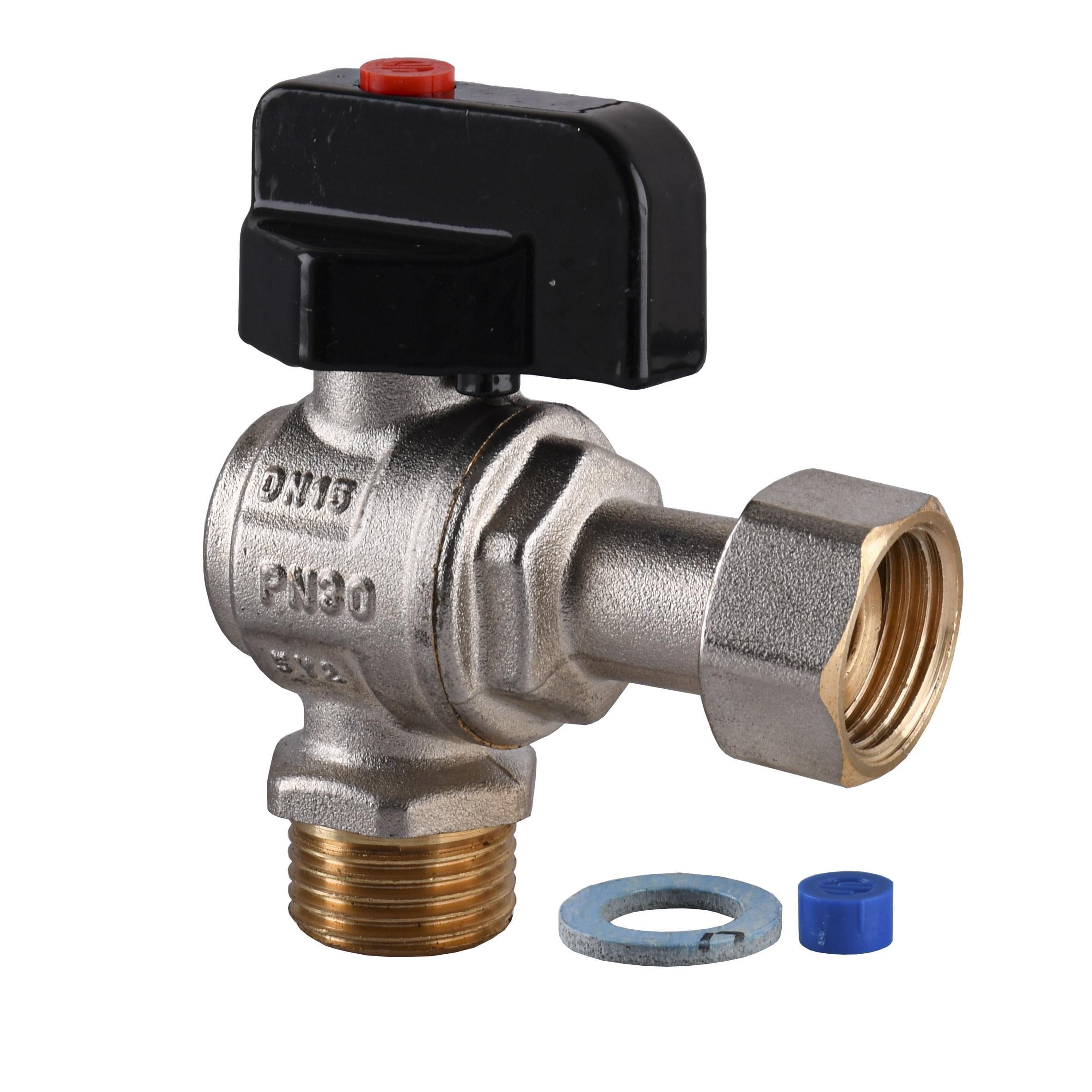 Кран кульовий котловий кутовий з накидною гайкою Arco 1/2″ 150813 (000025806)