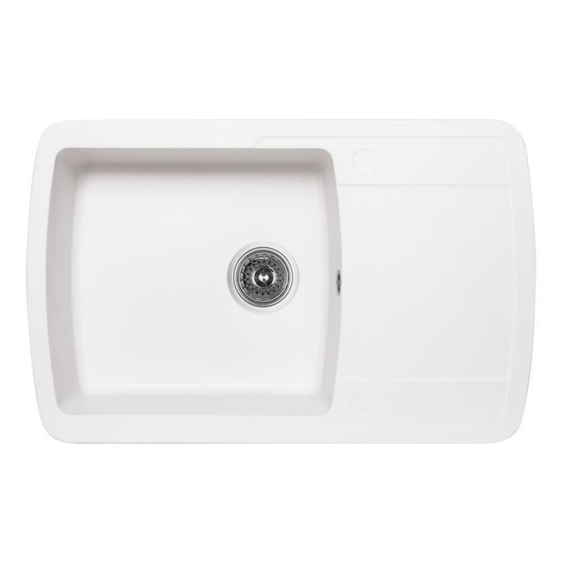 Мойка для кухни Lidz WHI-01 LIDZWHI01770490200 гранитная 770x495 мм Белый (83196)