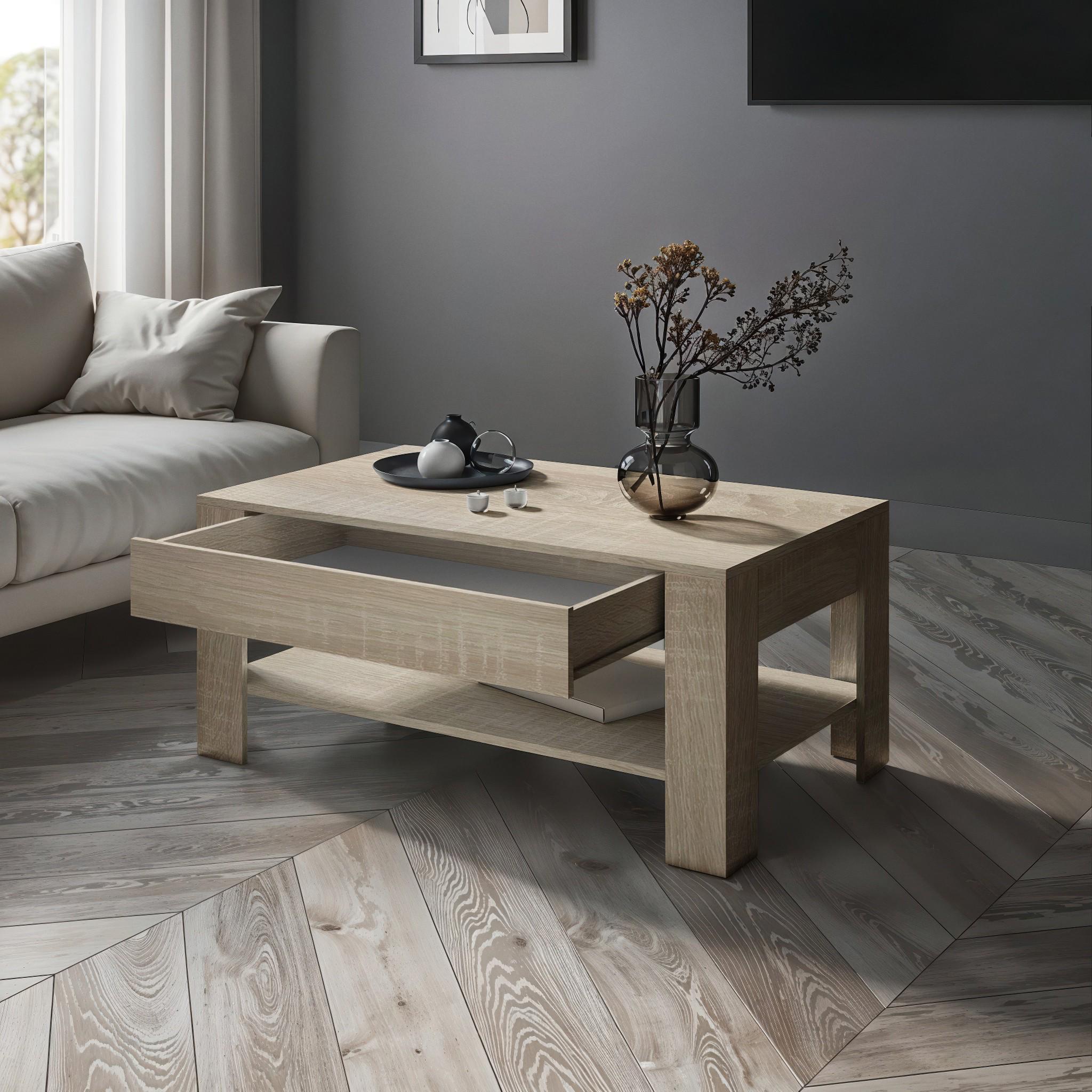 Журнальний стіл зі шухлядою S-5 1000х650х480 мм Дуб Сонома - фото 2 Журнальний стіл зі шухлядою S-5 1000х650х480 мм Дуб Сонома - фото 2