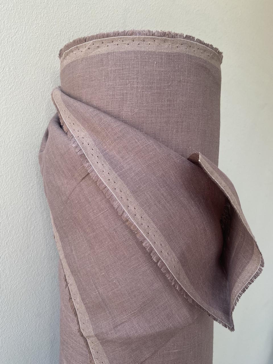 Ткань LINEN PLUS льняная 260 см 1637 Светло-коричневый - фото 5