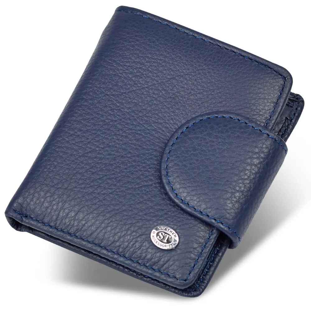 Кошелек из натуральной кожи ST Leather ST415 Темно-синий