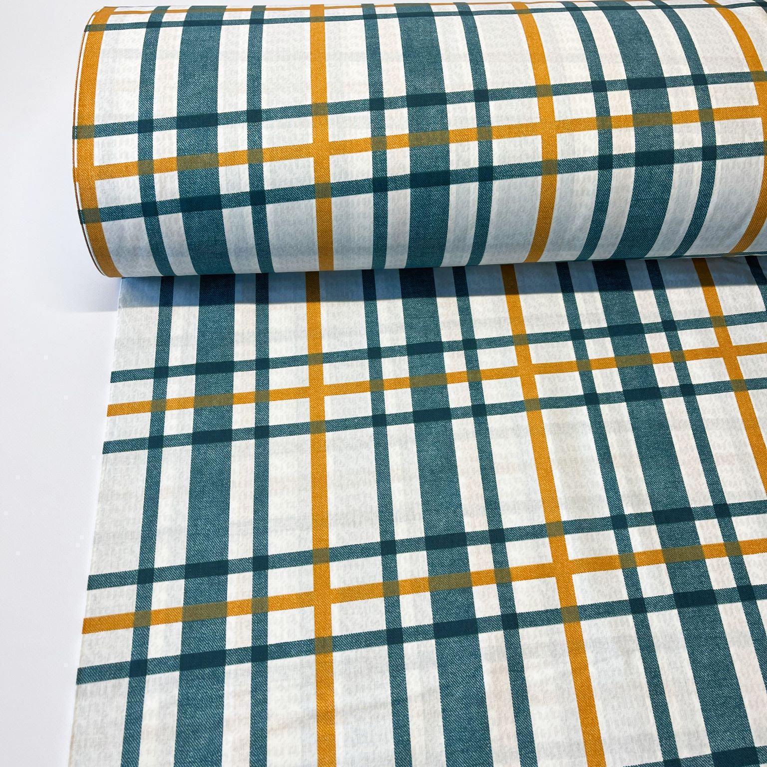 Ткань для постельного белья ранфорс разноцветные клеточки 240 см (32614632)