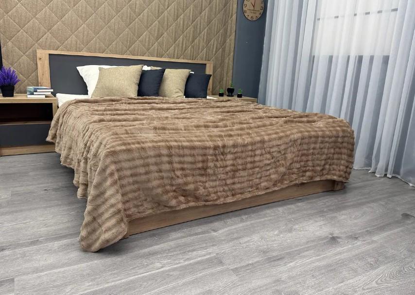 Покривало на ліжку Soft Night плюш 200х230 см Карамельний (87-136) - фото 4