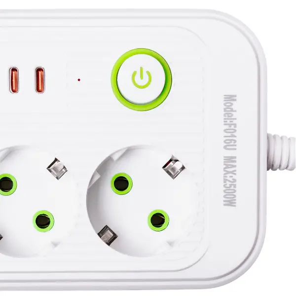 Фильтр-удлинитель сетевой LUXE 3 розетки 6 USB 2,7 м Белый (HP-5-19) - фото 4 Фильтр-удлинитель сетевой LUXE 3 розетки 6 USB 2,7 м Белый (HP-5-19) - фото 4