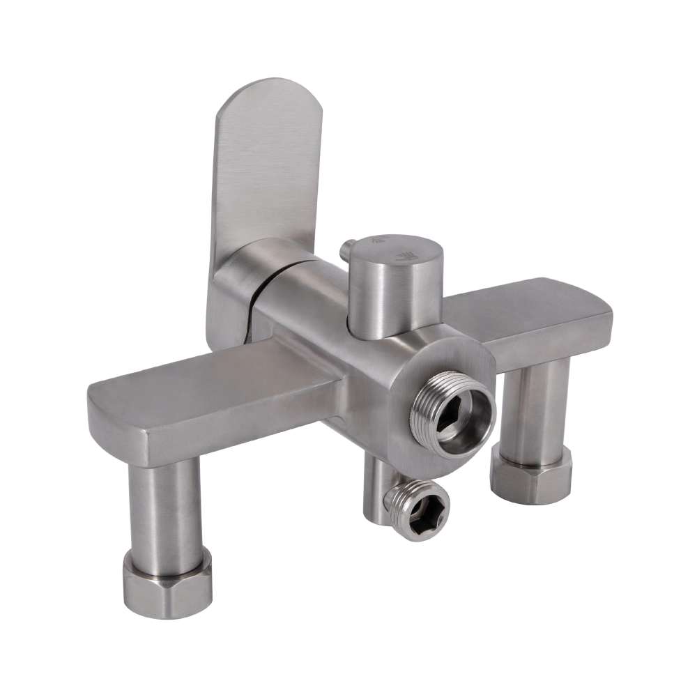 Смеситель для ванны Lidz Luna 005 с душевым гарнитуром Nickel