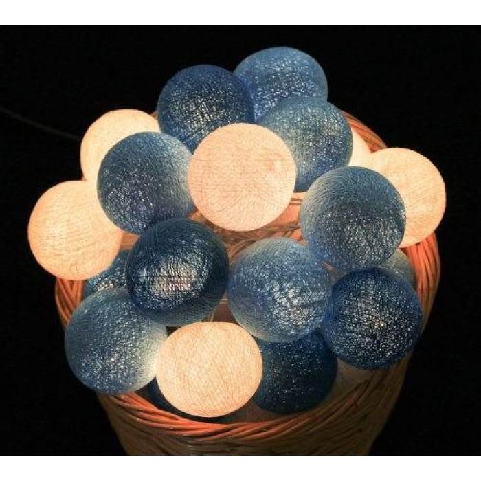 Гирлянда-ночник хлопковые фонарики CBL Ocean Blue 20 шт. 3,7 м