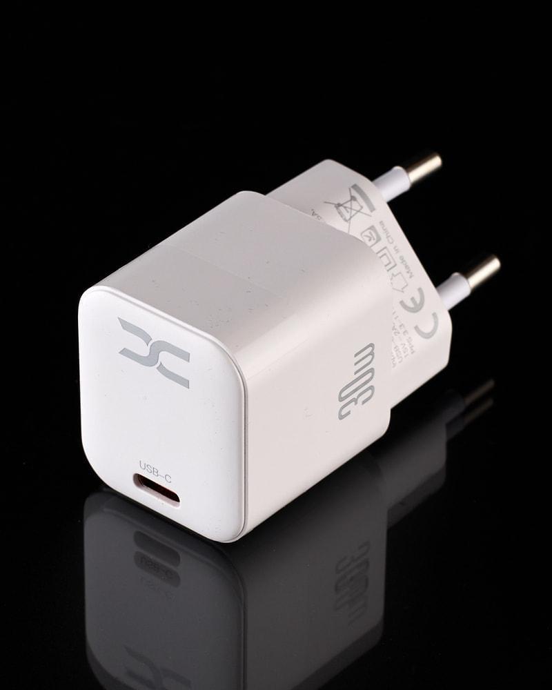 Зарядное устройство быстрое DC CA-F06 PD GaN кабель Lightning 30W White (34874) - фото 3