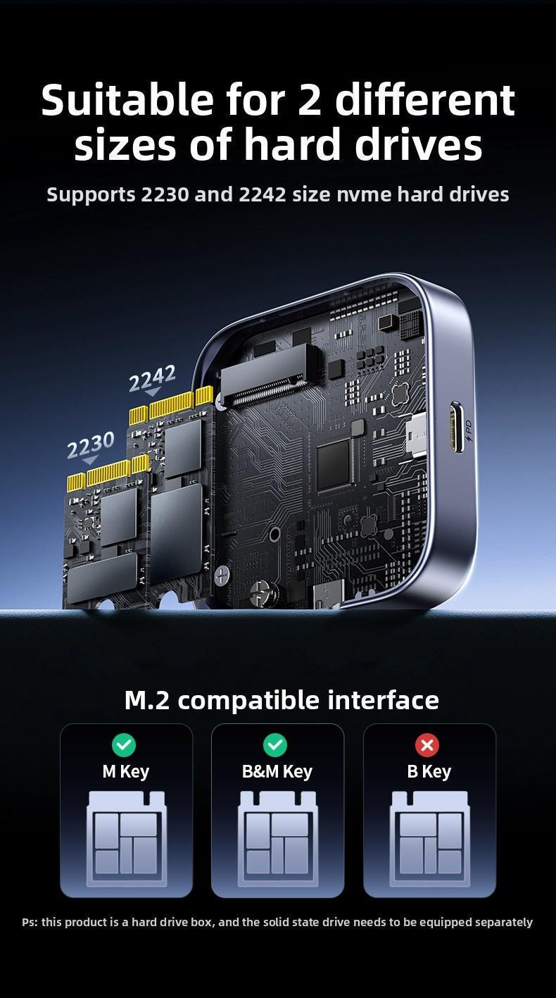 Кишеня зовнішня Ugreen MagSafe 2230/2242 10 гбіт/с USB-C (45367) - фото 6