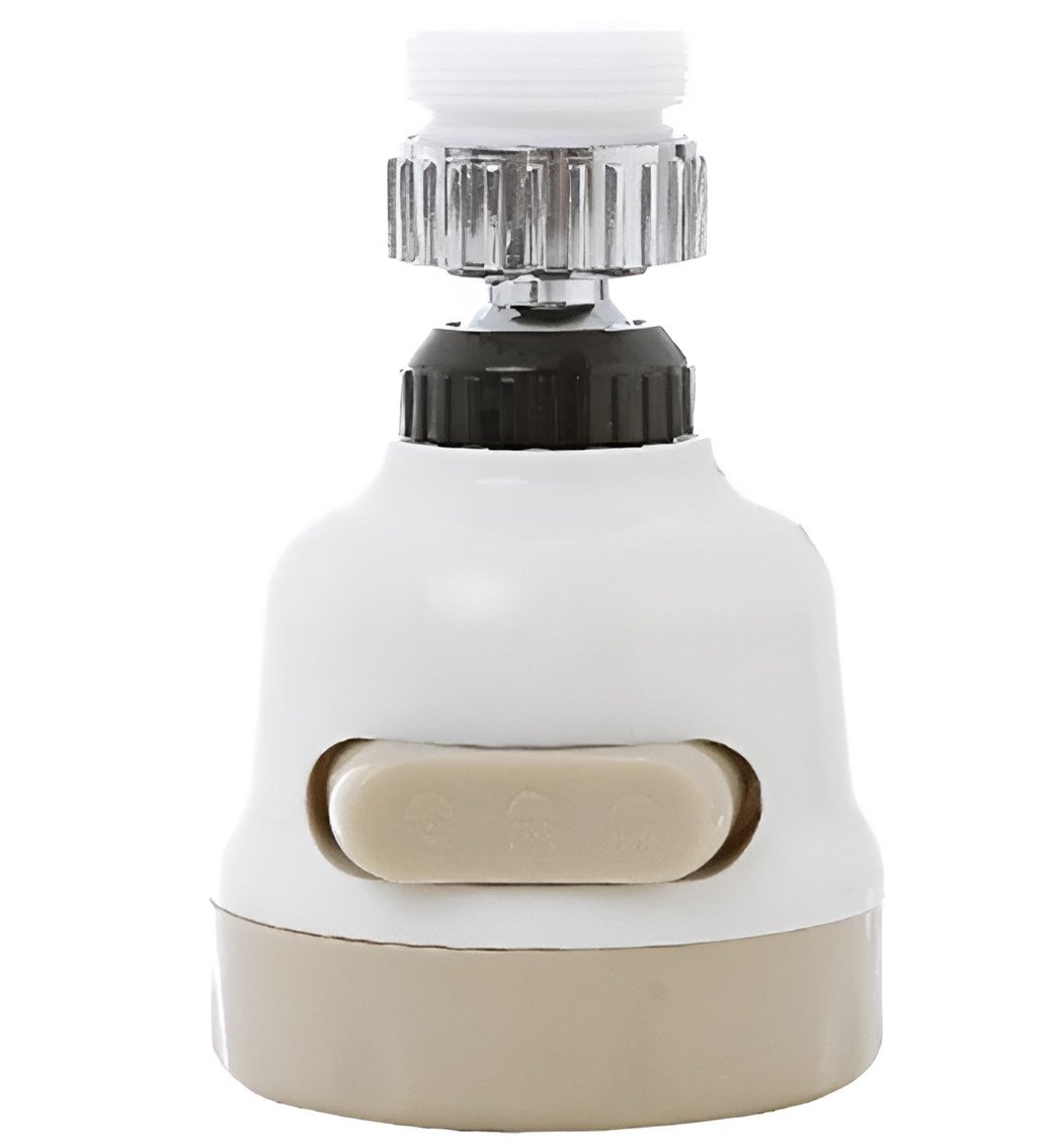 Аэратор для крана MHZ 7129 вращение 360° 3 режима Белый с бежевым Аэратор для крана MHZ 7129 вращение 360° 3 режима Белый с бежевым